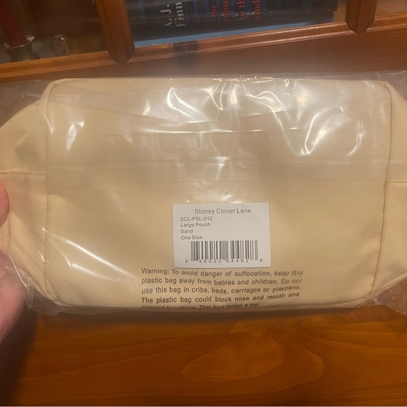 NEW Stoney Clover Lane Large Pouch Sand Hearts - Picture 2 of 3